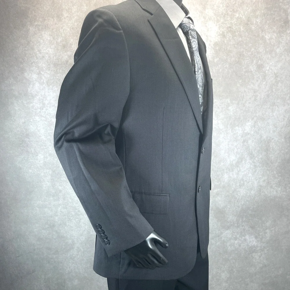Jos. A. Bank Tailored Fit Blazer Gray Men's 43R 100% Wool Travelers Suit Jacket